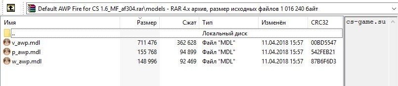 оружие кс 1.6
